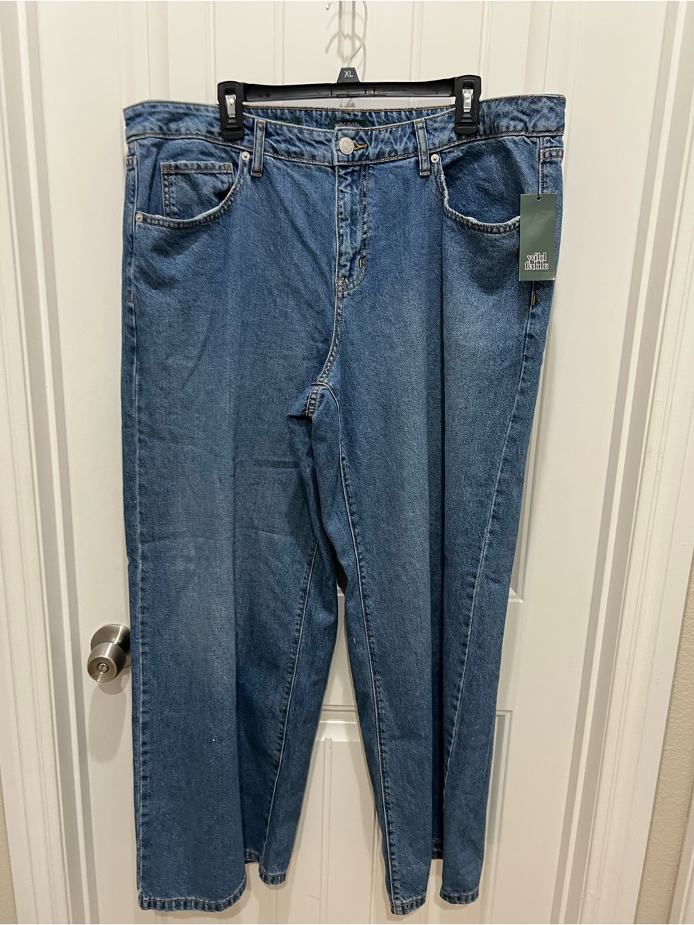 wild fable Blue High-Waist Straight-Leg Jeans